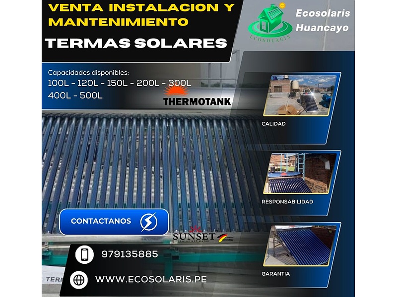THERMOTANK Termas solares de 100L-Perú