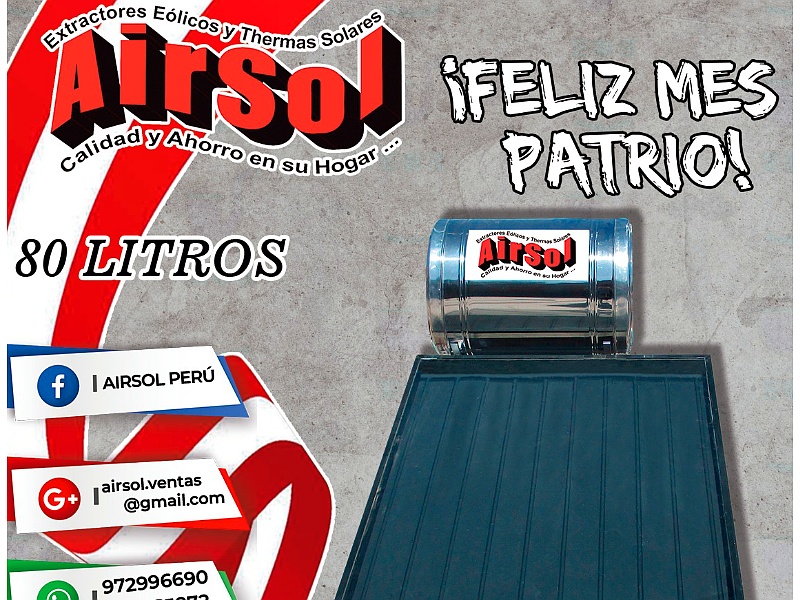 Terma Solar de 80 Litros-Perú