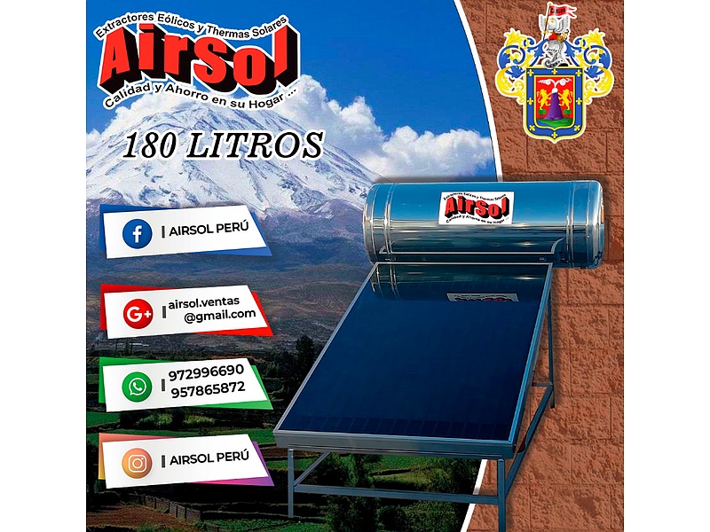 Terma solar de 180 Litros-Perú