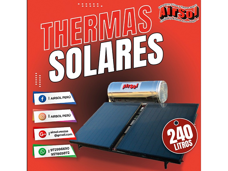 Terma solar de 240 Litros-Perú