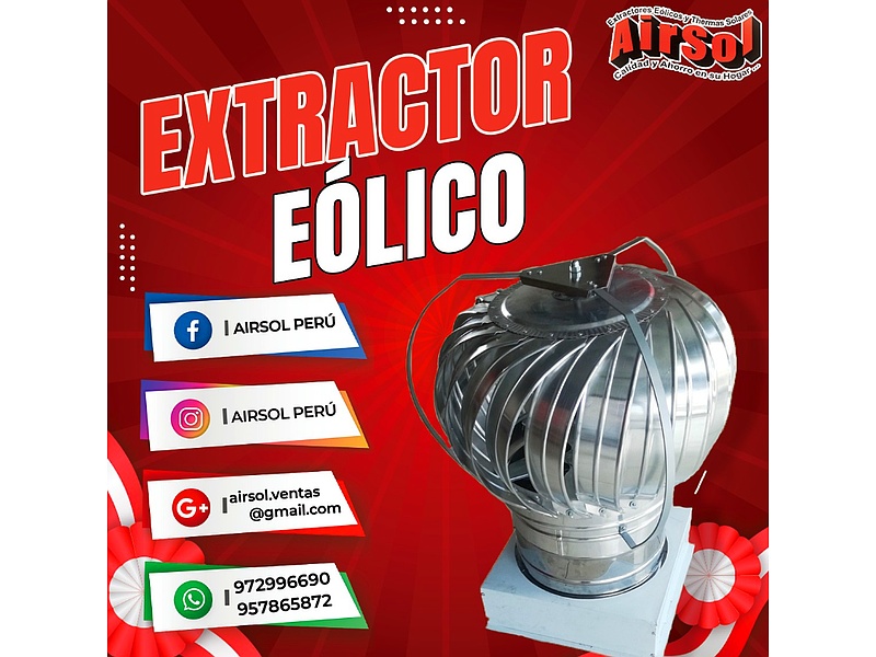 EXTRACTOR EÓLICO 12 PULGADAS-Perú