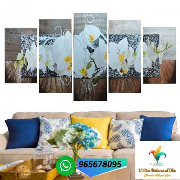 Cuadro decorativo llamativo de flores
