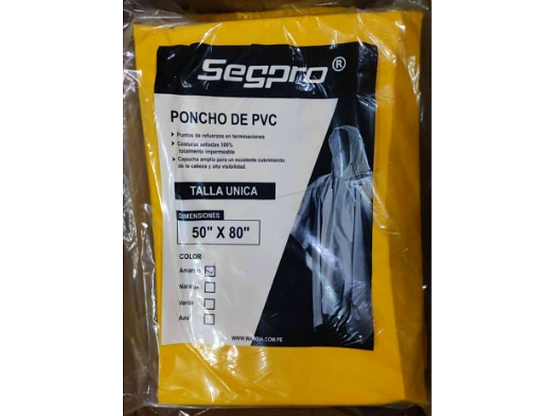 PONCHO DE PVC 50"X80" PERU