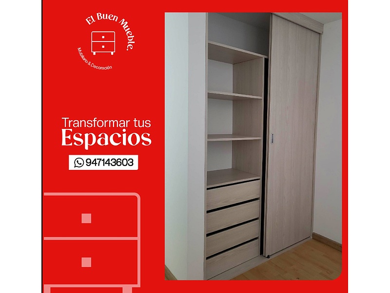 Closet Personalizado con Puerta corrediza-Perú