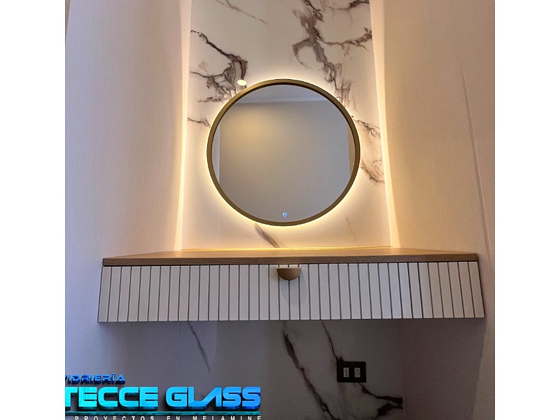 Espejo Led Redondo Perú Vidrieria Tecce Glass 