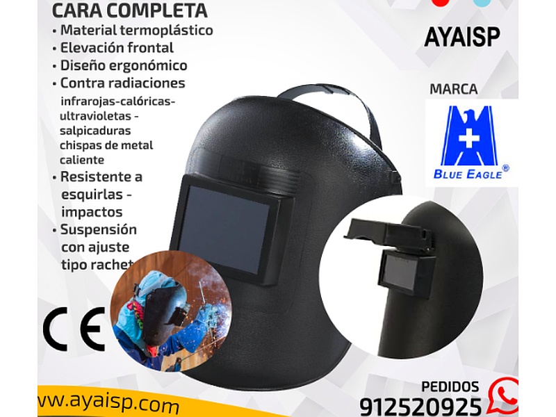 CARETA PARA SOLDADOR BLUE EAGLE PERU