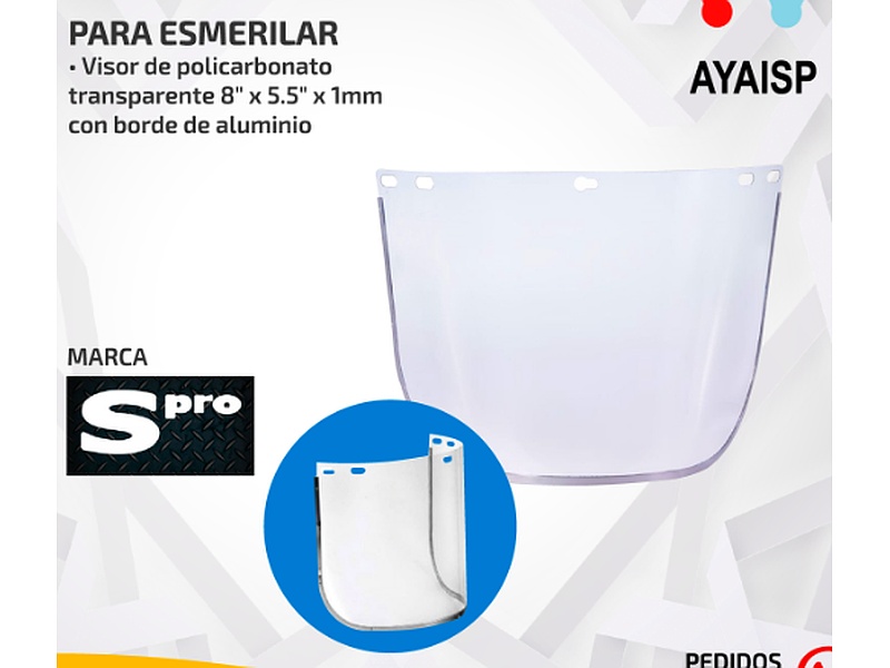 MICA VISOR CLARO PARA ESMERILAR PERU