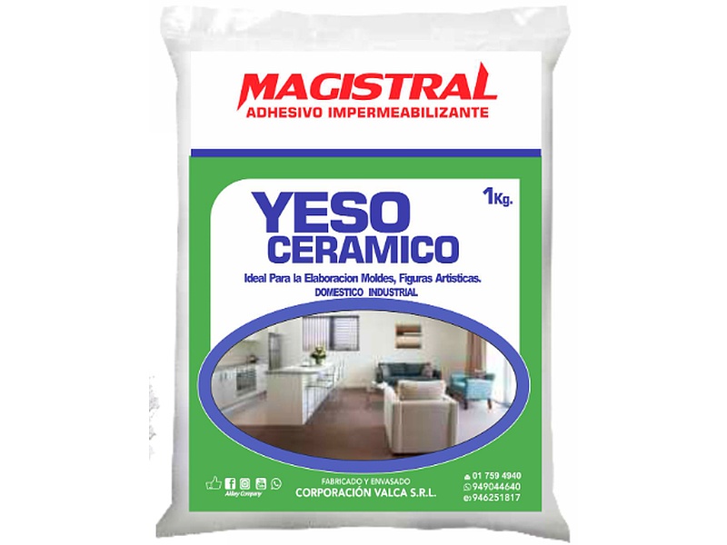 YESO CERAMICO 1KG MAGISTRAL PERU