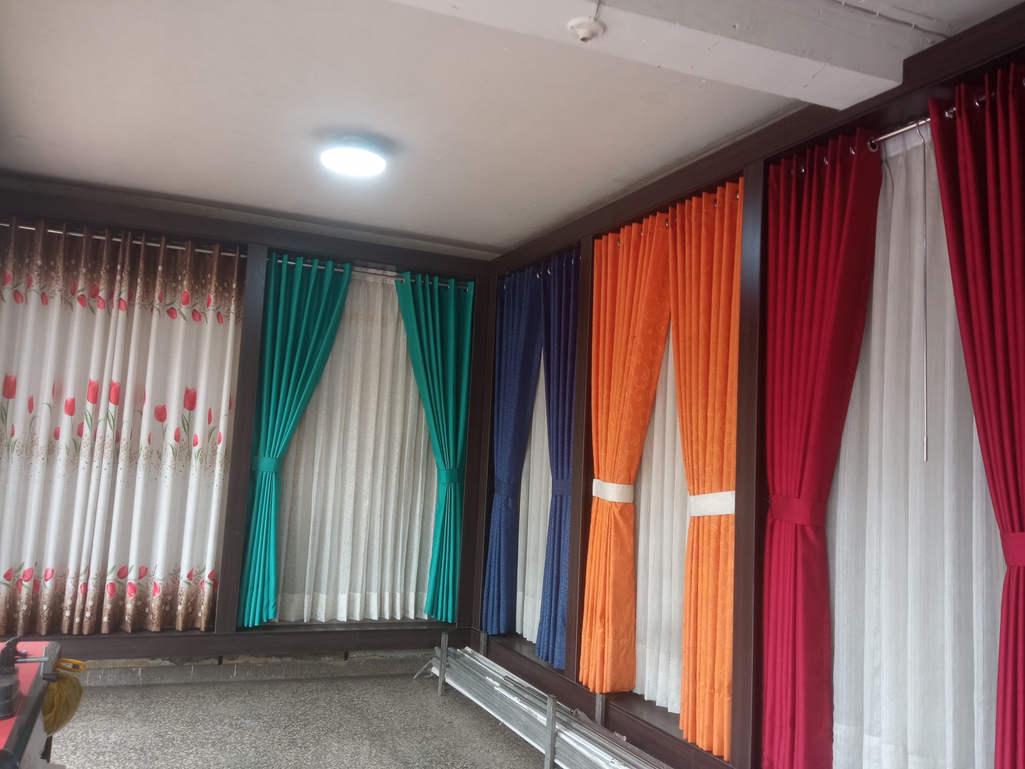Cortinas de color sólido	