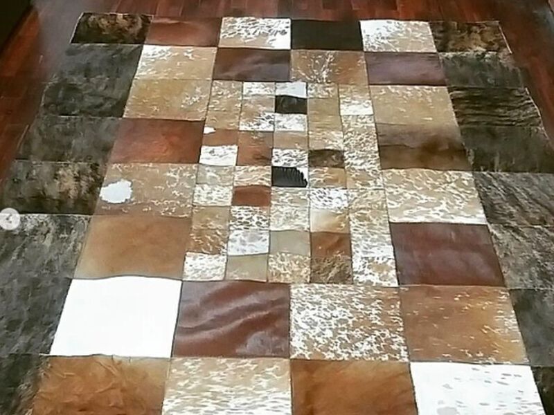  Alfombra piel de vacuno cuadrada Perú