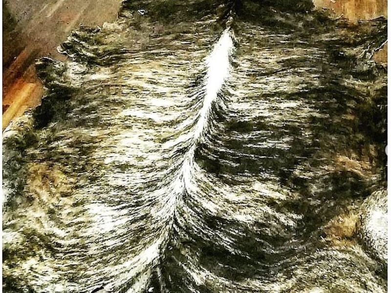  Alfombra de piel de vacuno plomo Perú