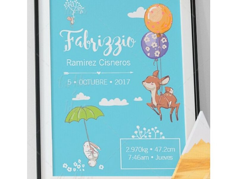 Cuadro Decorativo Celeste Perú