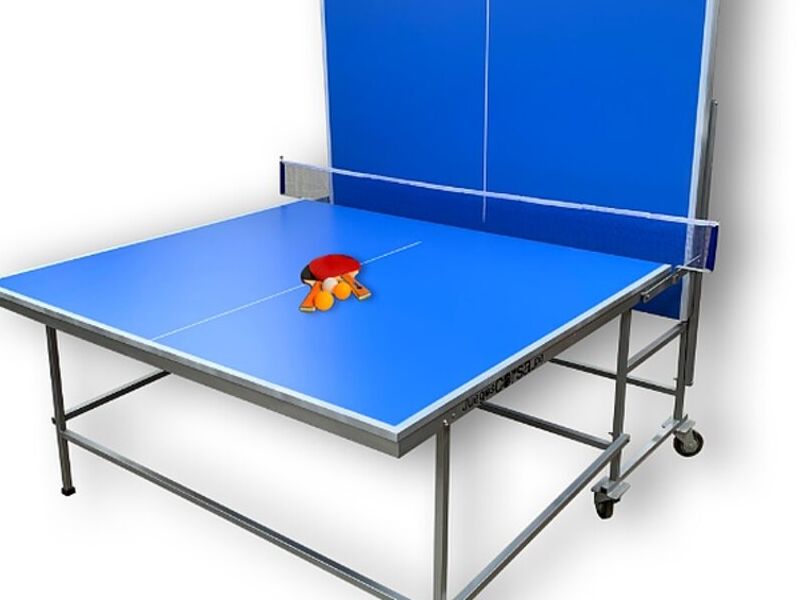 PING PONG PLEGABLE CON RUEDAS COLOR BLUE