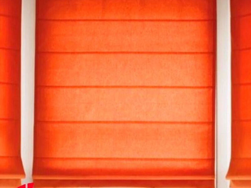 Cortina romana naranja Piura