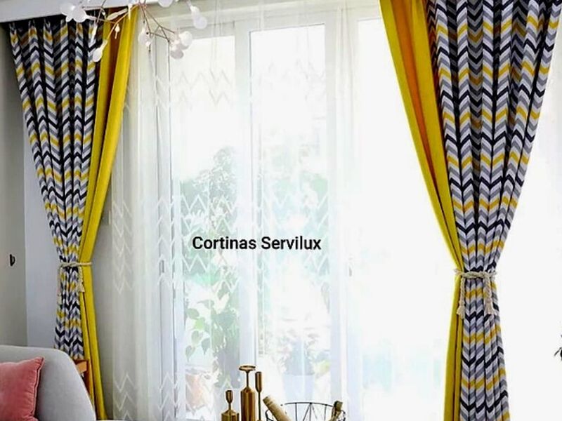 Cortina Vintage Bicolor dorada Peru