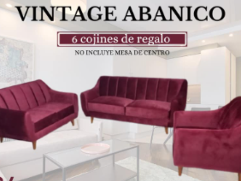 Juego de Muebles VItage Abanico Peru