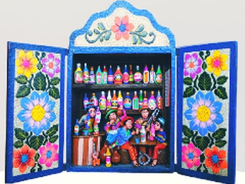 Retablo Ayacuchano Azul Perú