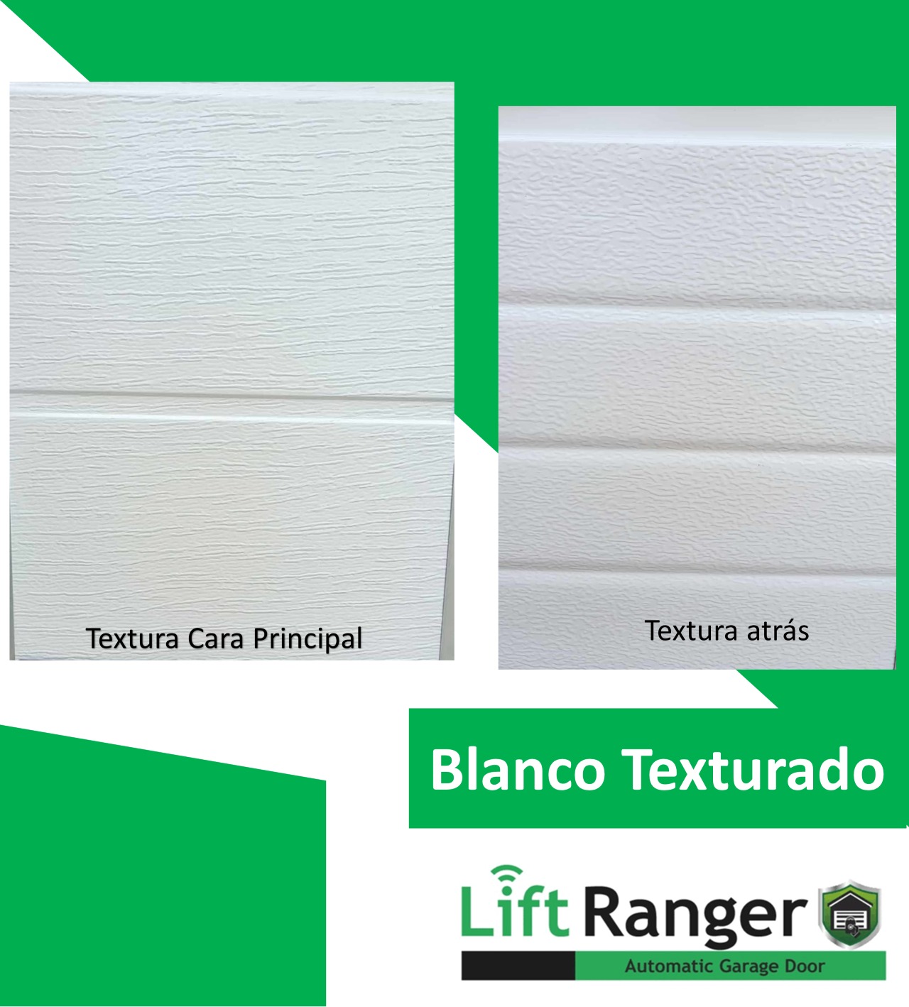 Puertas Garage Blanco Texturado Perú Liftranger