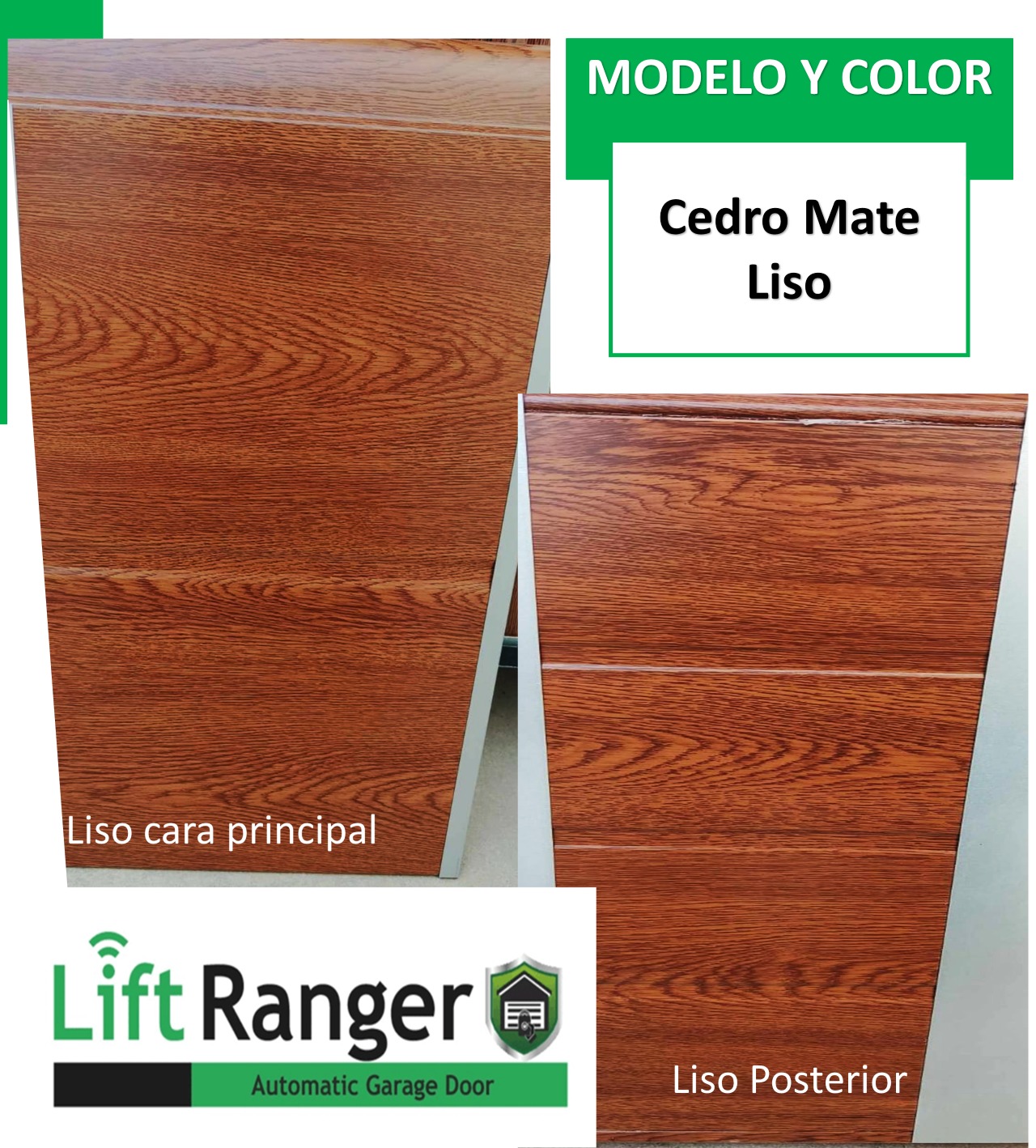 Puertas Garage Cedro Mate Liso Perú Liftranger