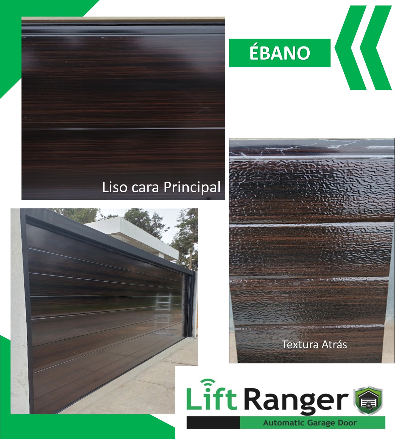Puertas Garage Ébano Liso Perú Liftranger