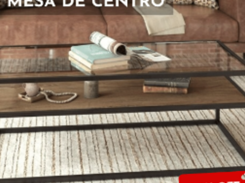 Mesa de Centro de Cristal Peru