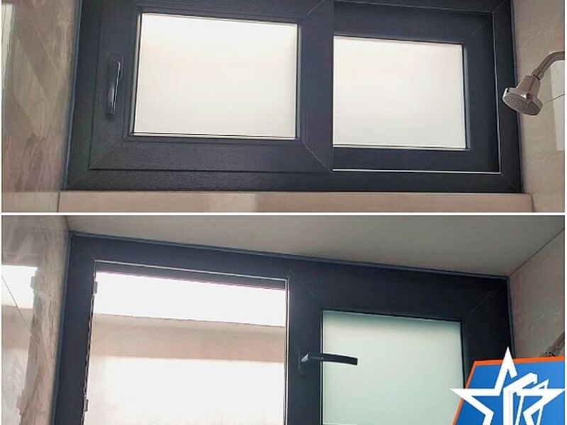 Ventana PVC negra Perú