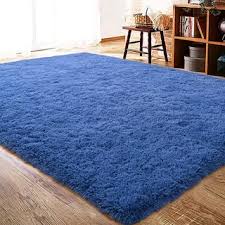 Alfombras azul de peluche