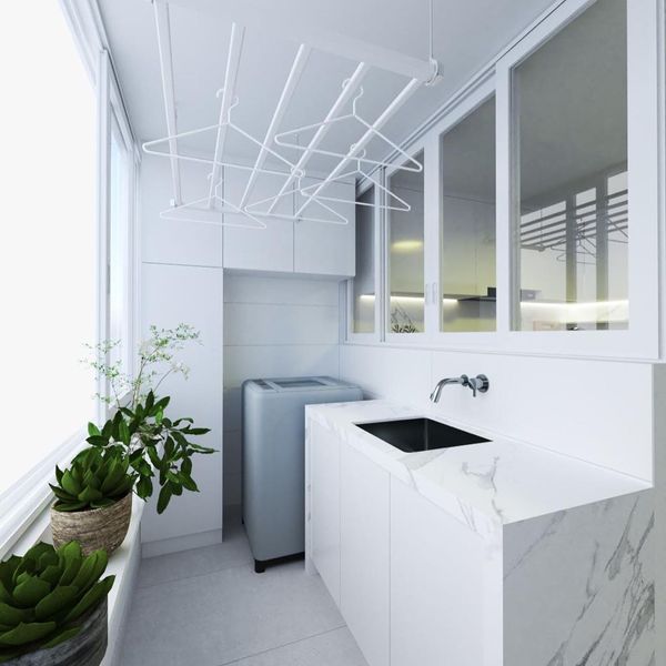 Diseño lavandería interior Péru  