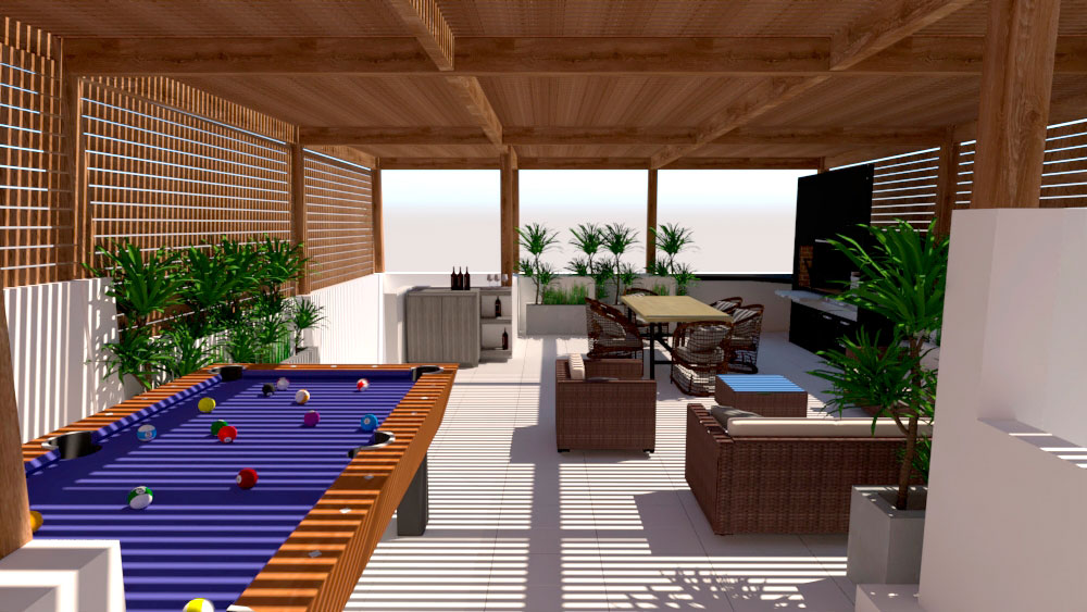 Diseño Terraza  interior Perú