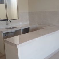 Barra de mármol blanco para cocinas