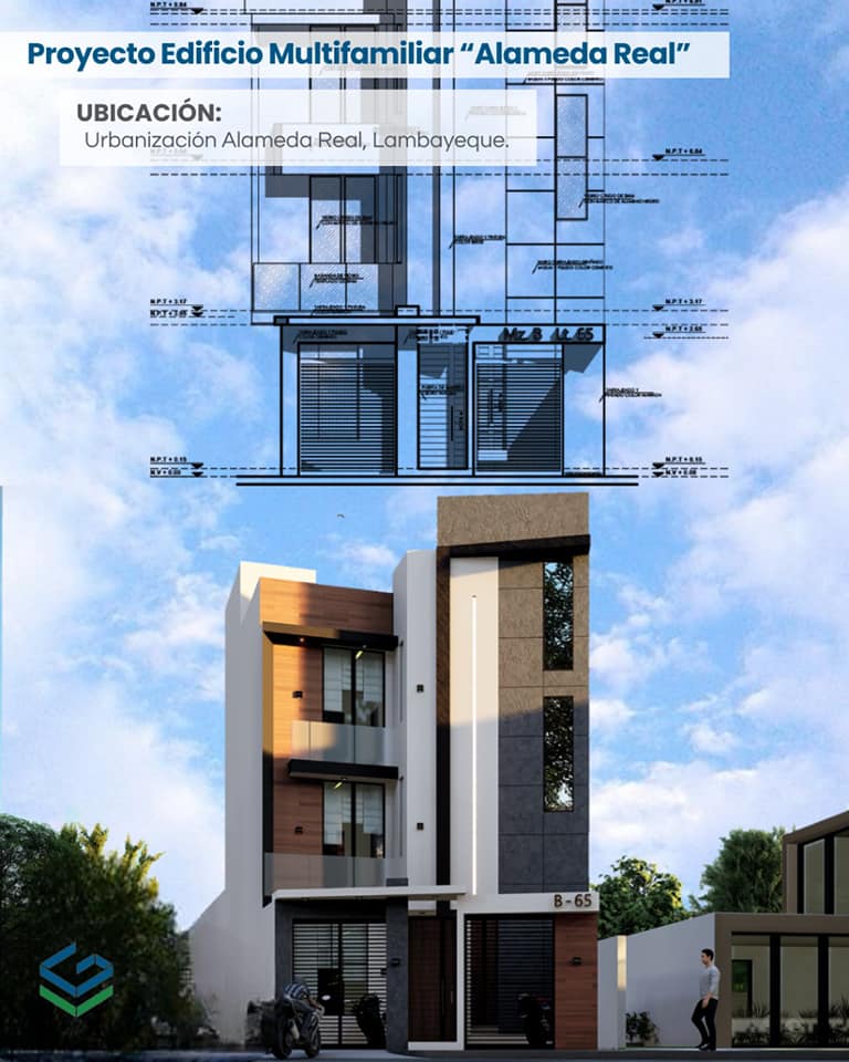 Diseño de edificio modelo "Alameda real"