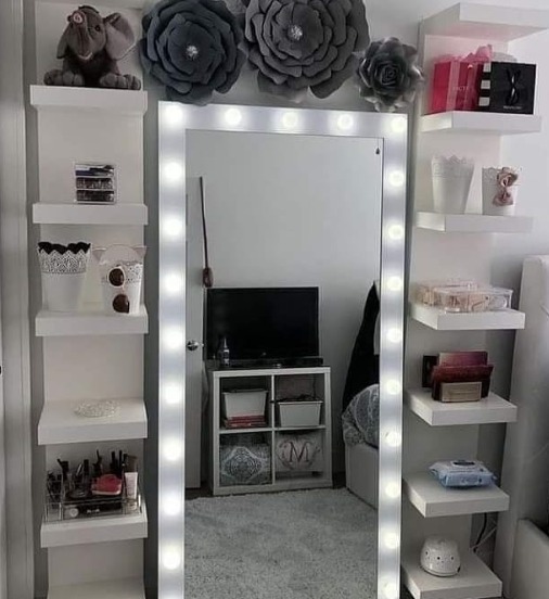 Peinadora con espejo con luz led PERÚ 