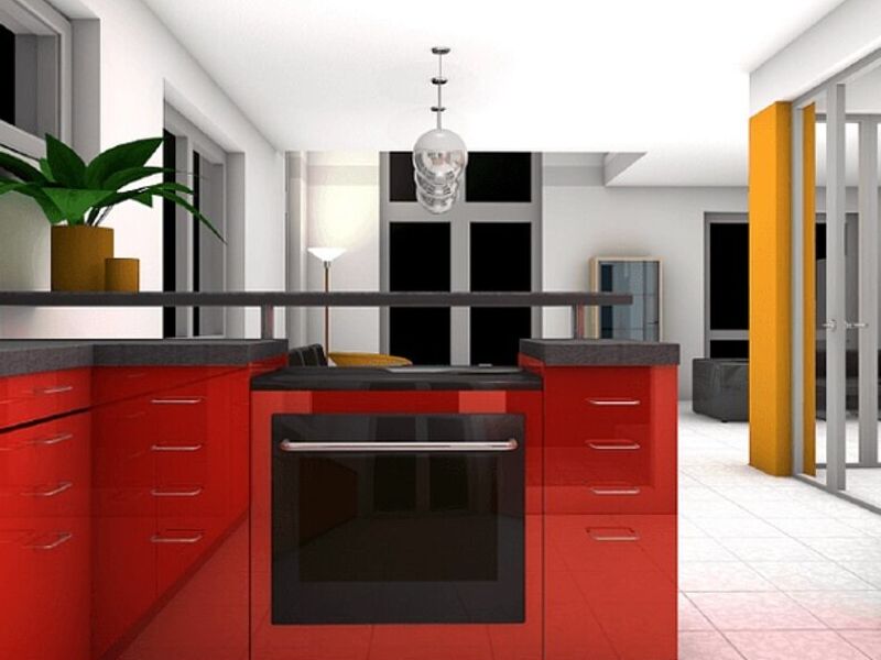 cocina rojo gloss Lima