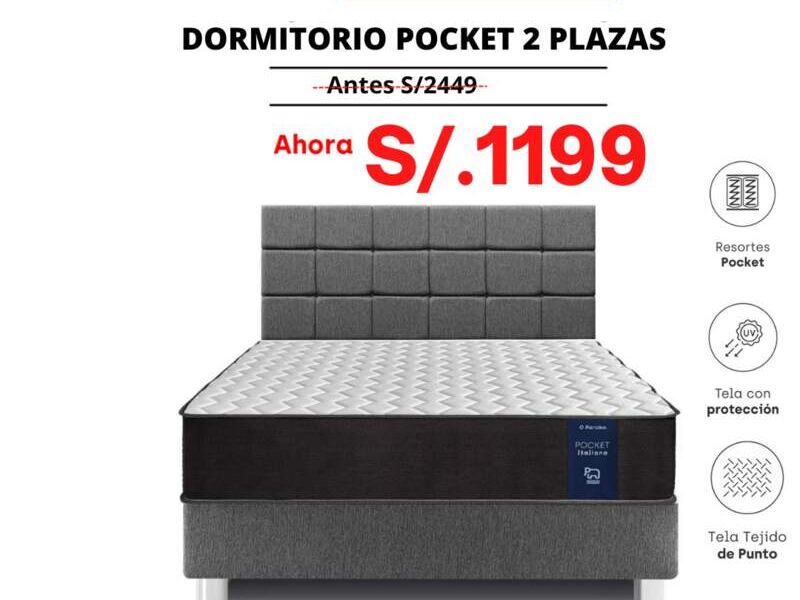 Colchón POCKET 2 PLAZAS Perú