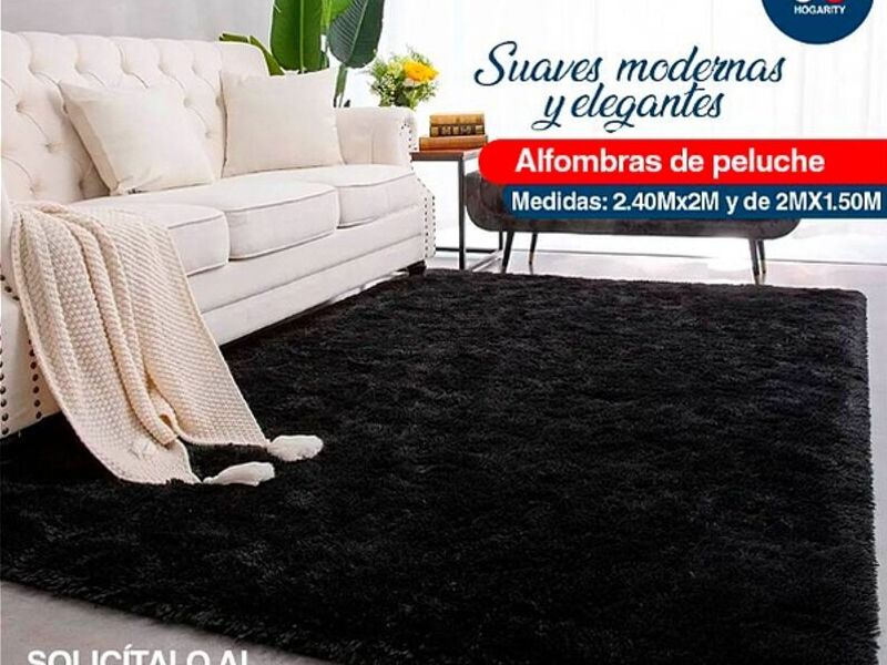 Alfombra peluche negra Perú