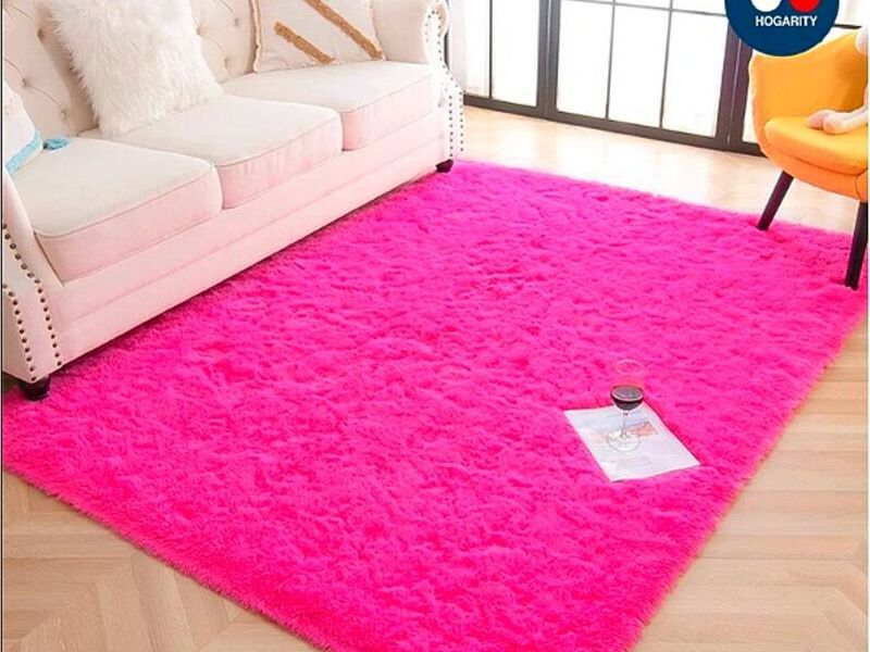 Alfombra peluche rosa Perú