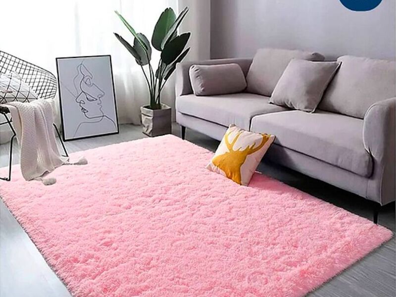 Alfombra peluche rosa pastel Perú