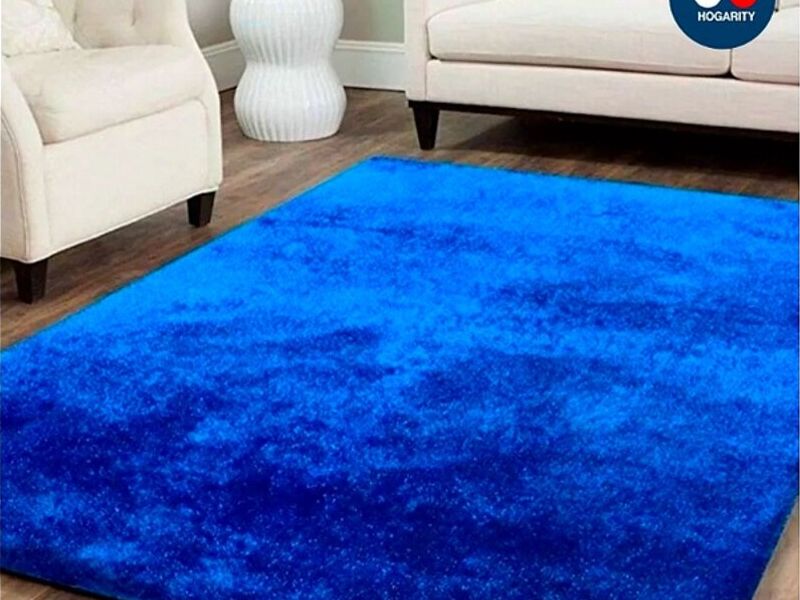 Alfombra peluche azul Perú