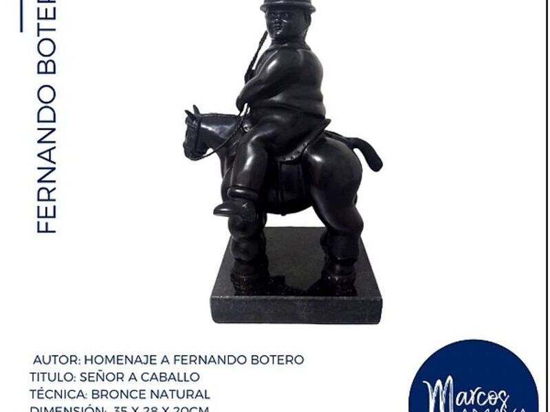 Escultura hombre caballo Perú