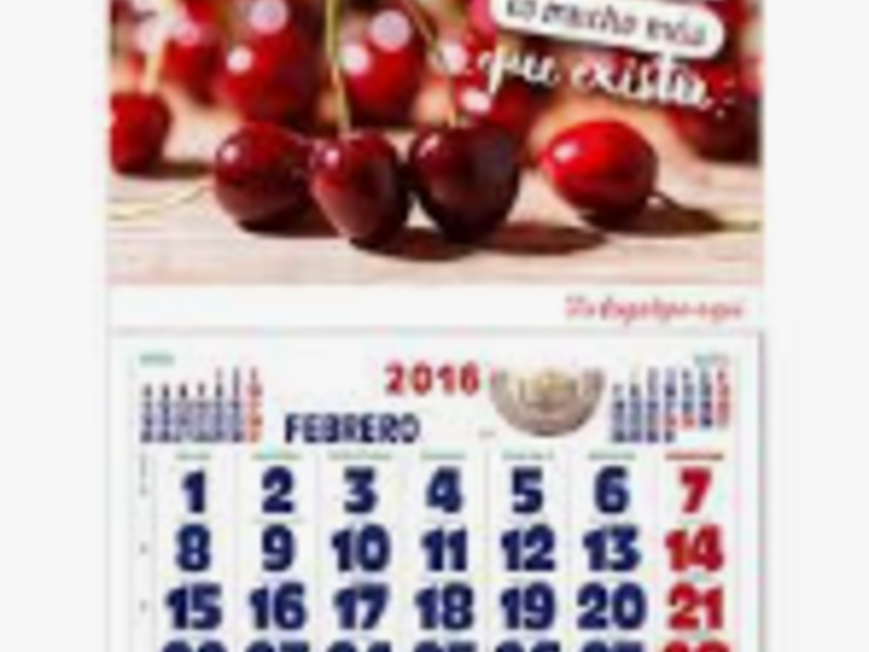 Calendario publicitario, Arequipa Perú