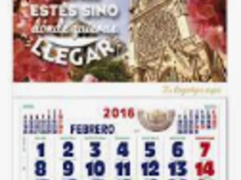 Calendario publicitario, Arequipa Perú