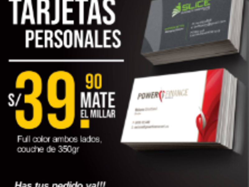 Tarjetas personales, Lima Perú