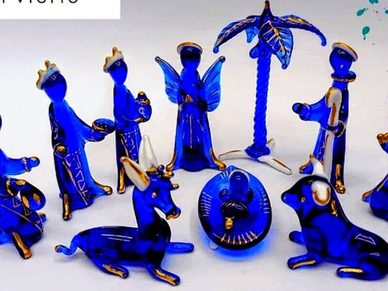 Pesebre Cristal Azul Peru