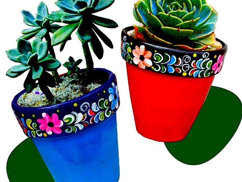 Maceta Ceramica Decorada Peru
