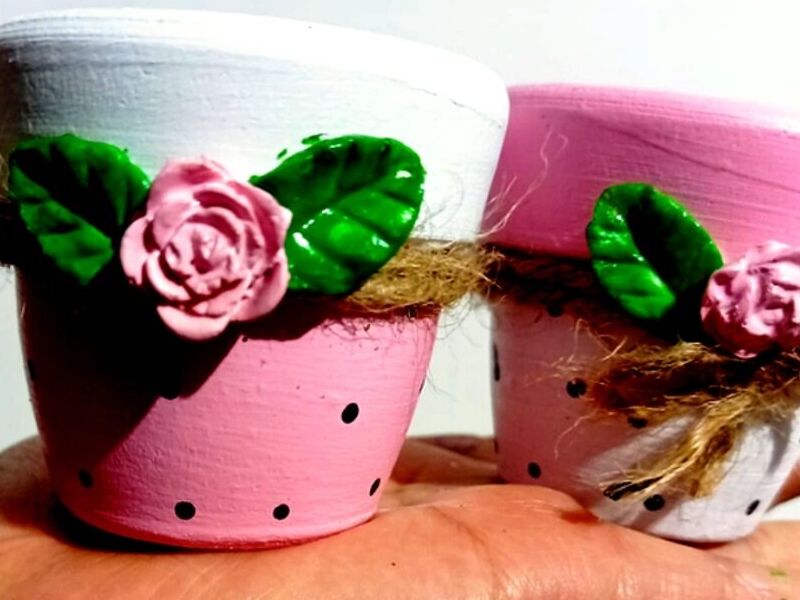 Maceta Rosa decorada Peru