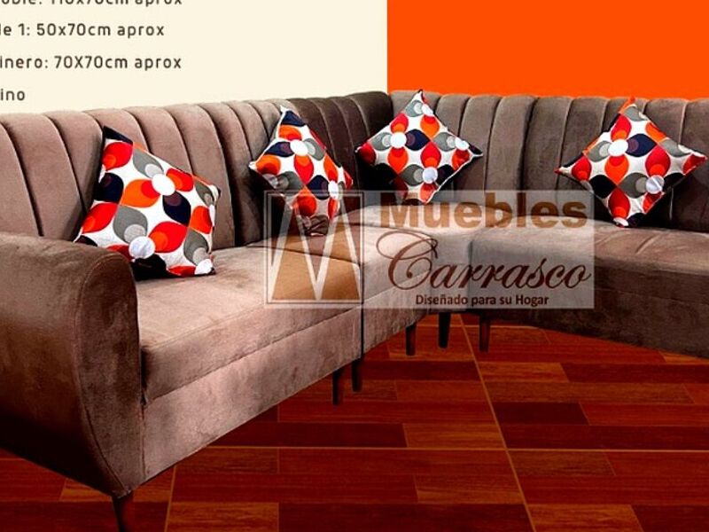 Sofa Forma L Claro Moderno Peru