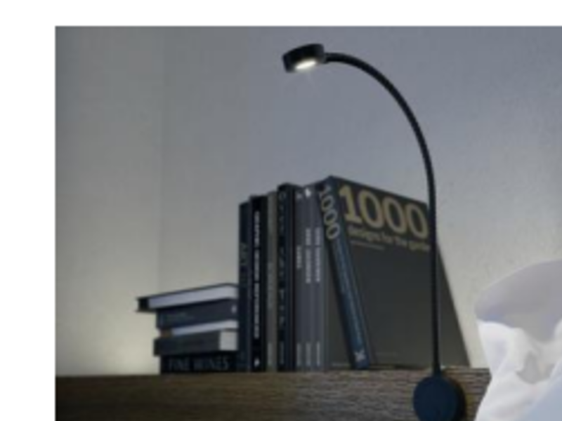 LAMPARA CROMADA CON PUERTO USB