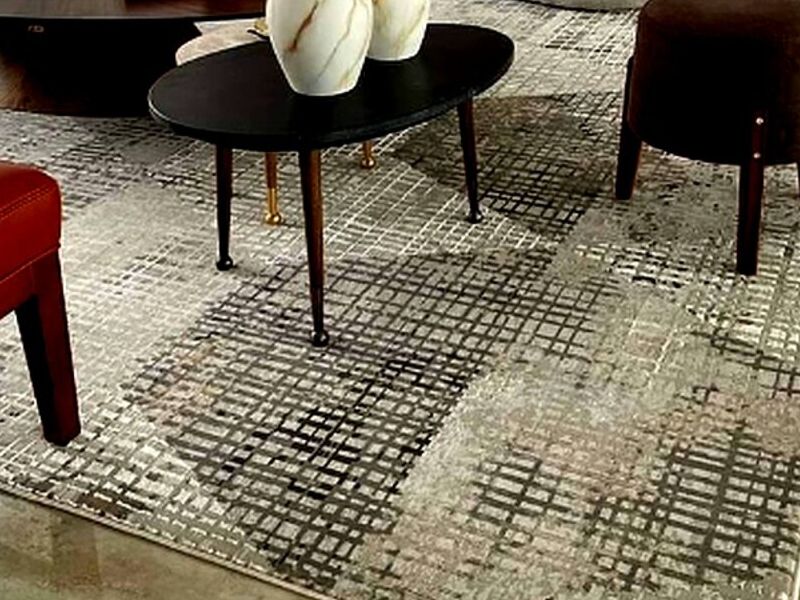 Alfombra moderna abstracta Grises Peru