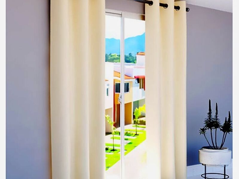 Cortinas Ojales Borlon Blanco Peru