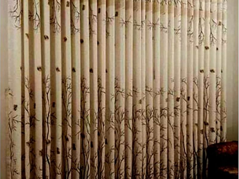 Cortina Beige Decorada Peru